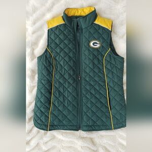 green bay packers womens NFL team apparel size MEDIUM quilted vest